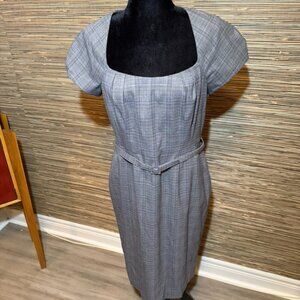 Plaid Grey Work Dress